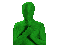 Approve Green Man Sticker by Linda & Linda