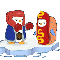Fight Knockout Sticker by Pudgy Penguins