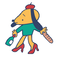 France Dog Sticker by elodie shanta