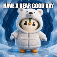 Polar Bear Hello GIF by ZaddyFi