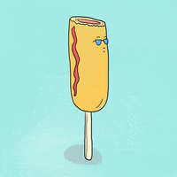 Jumping Corn Dog GIF by Eva