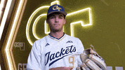 Georgia Tech Baseball GIF by Georgia Tech Yellow Jackets