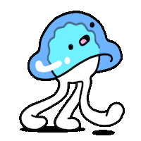 Jelly Fish Walk Sticker by herbertonic