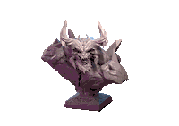 monster fantasy demon creature sculpture Sticker
