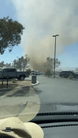 Dust Devil Swirls Across Highway in Tucson Suburb