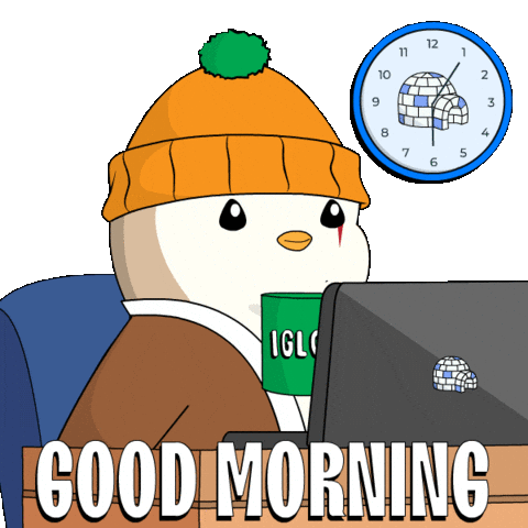 Good Morning Coffee Sticker by Pudgy Penguins