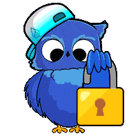 Owl Security Sticker by BigBrains
