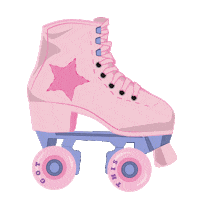 hypercitra cute pink star skate Sticker