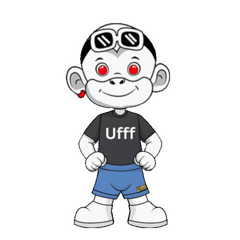 Uf White Monkey Sticker by Zhot