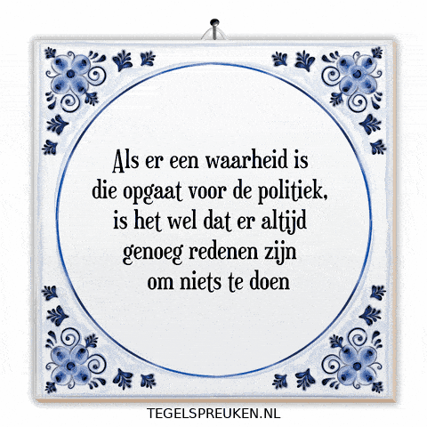 Wijsheid Politiek GIF by Tegelspreuken.nl