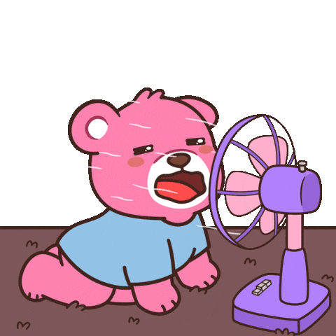 Sweating Teddy Bear Sticker by BEARISH