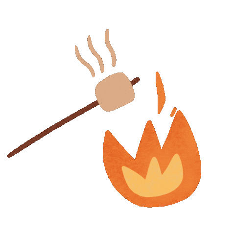 Summer Camp Fire Sticker