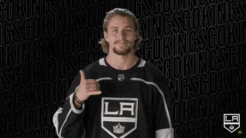 adrian kempe wink GIF by LA Kings