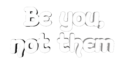 3D Be You Not Them Sticker by OpticalArtInc.