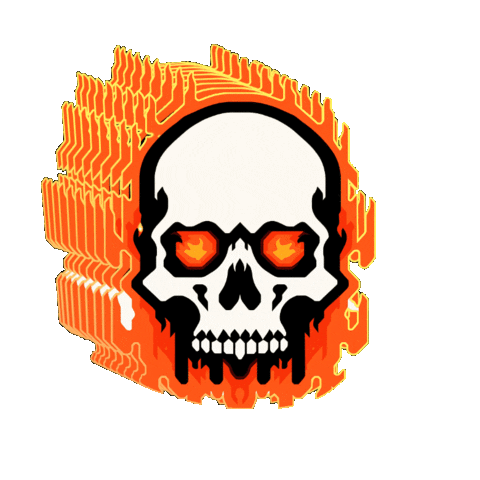 robotoyo giphygifmaker retro fire horror Sticker