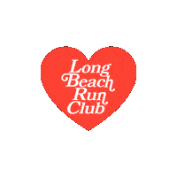 longbeachrunclub heart running run long beach Sticker