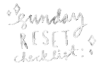 Sunday Reset Sticker