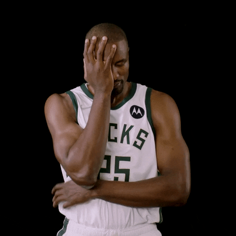 Sad Serge Ibaka GIF by Milwaukee Bucks