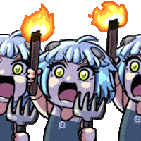 Angry Burn The Witch Sticker by Jin