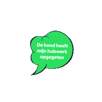 Tekstwolkje Sticker by Curio