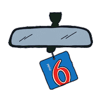 motel6 retro car travel vacation Sticker