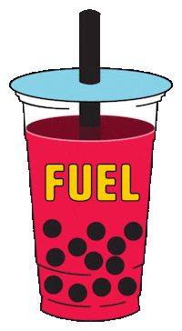 kungfutea boba bubble tea fuel boba milk tea Sticker