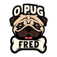 Dog Pug Sticker by O.Pug.Fred