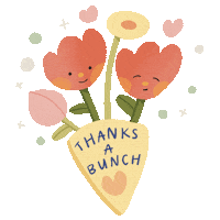 Flower Thank You Sticker