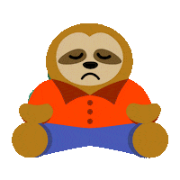 millubox yoga self care zen sloth Sticker