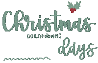 Christmas Countdown Holly Sticker