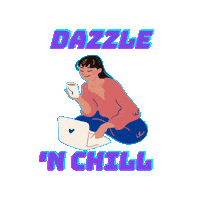 dazzle4rare chill tea laptop chill out Sticker