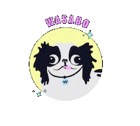 holic_nation dog valeria wasabi japanesechin Sticker