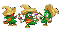 barriobars barrio bars tequila fun sombrero pickles flamenco pickles Sticker
