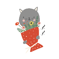 Cat Spring Sticker