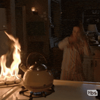 Fire Waving GIF by TBS Network