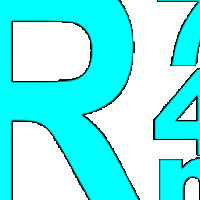 R74n logo blue fall spin Sticker