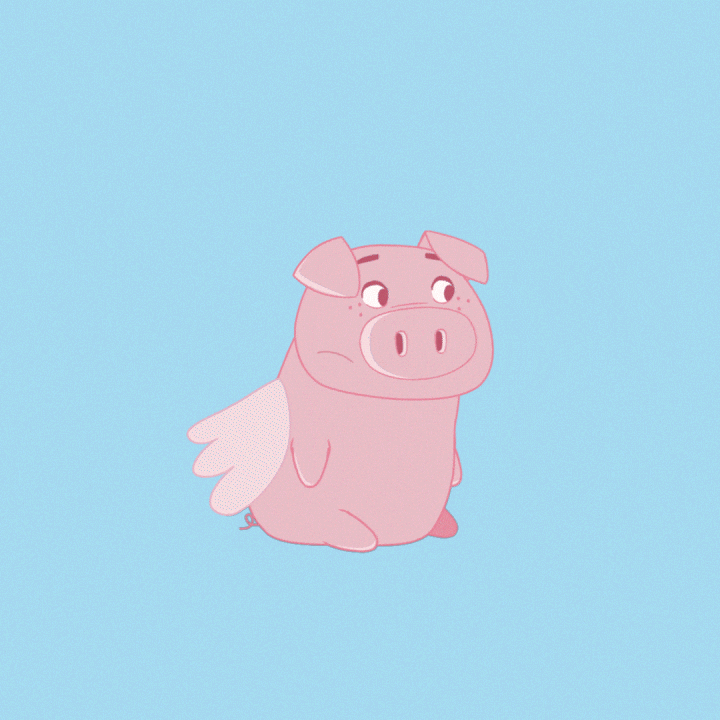 Awkward Flying Pig GIF by PositivelyPigasus