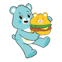 Food Burger Sticker by Care Bear Stare!