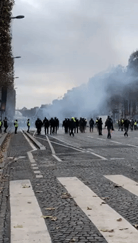 Protesters Gather in Central Paris to Protest Rising Fuel Prices