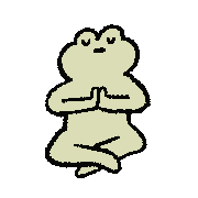 Frog Meditation Sticker
