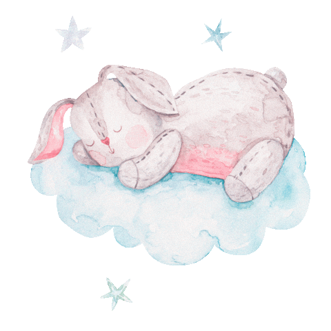 Sleepy Easter Bunny Sticker