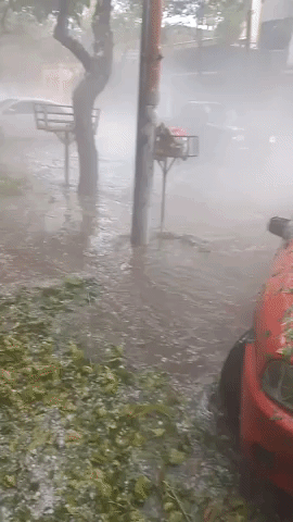Storm Dumps Hail and Heavy Rain in Mendoza, Argentina