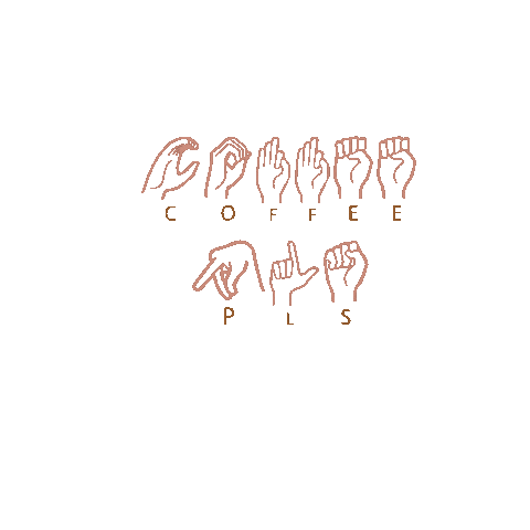 Sign Language Coffee Sticker