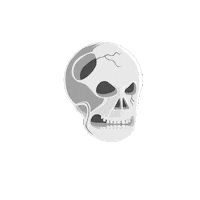 Halloween Skull Sticker by GnuFilmsLtd