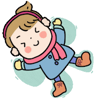 Snow Angels Christmas Sticker by 大姚Dayao