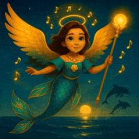 TheRealSiraphael siraphael fantasy gif healing light magical mermaid GIF