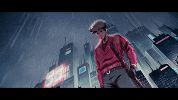 atriumart anime rain azuki ominous GIF