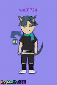Miruaico drawing wolf blockman go bmgo GIF