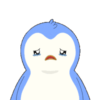 Why Me No Sticker by Pudgy Penguins