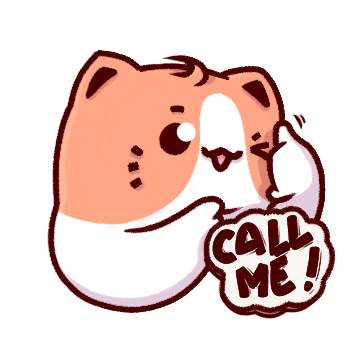 budjifriends cats phone call toto Sticker